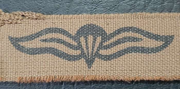 Border War: 1980s SADF Nutria Printed Static-Line Parachute Wing Qualification Badge (ex-Mount).