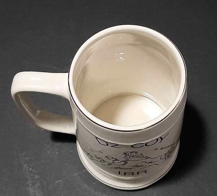Rhodesian Bush War: 1978 ' The Rhodesia Regt.' D2 Coy Mtoko Unit Ceramic Tankard (18cm).
