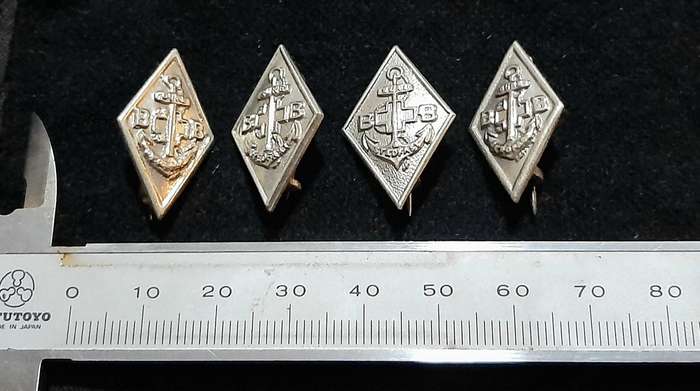 RARE: 20th Century 'Boys Brigade' Lot of 1 Year Service Badges w/ Pins (x 4).