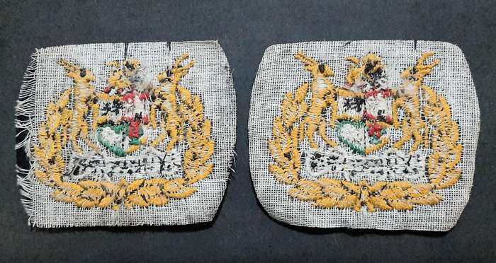 Border War: 1980s SADF - Warrant Officer Class I Step-Out Embroidered Rank Insignia (x2).