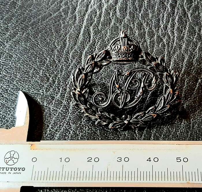 RARE: Natal Police (1902-13) Subdued Brass Cap Badge w/ Lugs.
