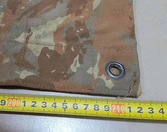 RARE: 1980s SADF - 32 Battalion Camouflage Poncho/ Groundsheet w/ Hood #2 .