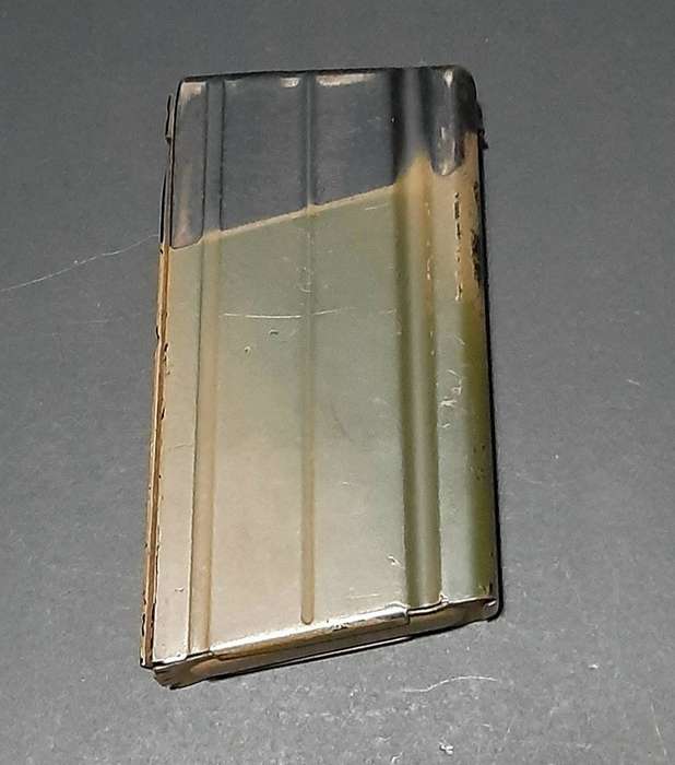 RARE: Rhodesian Bush War - 1970s Bi-Tonal Camouflage FN FAL Steel 20 Rnd. Magazine.