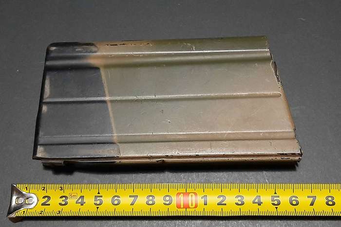 RARE: Rhodesian Bush War - 1970s Bi-Tonal Camouflage FN FAL Steel 20 Rnd. Magazine.