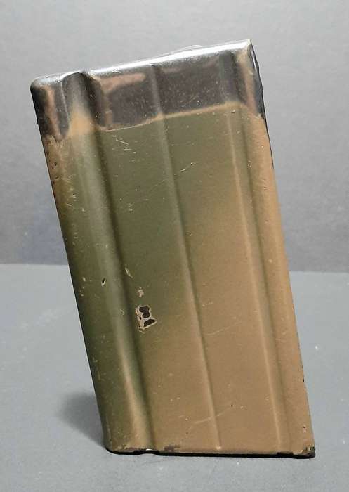 RARE: Rhodesian Bush War - 1970s Bi-Tonal Camouflage FN FAL Steel 20 Rnd. Magazine.