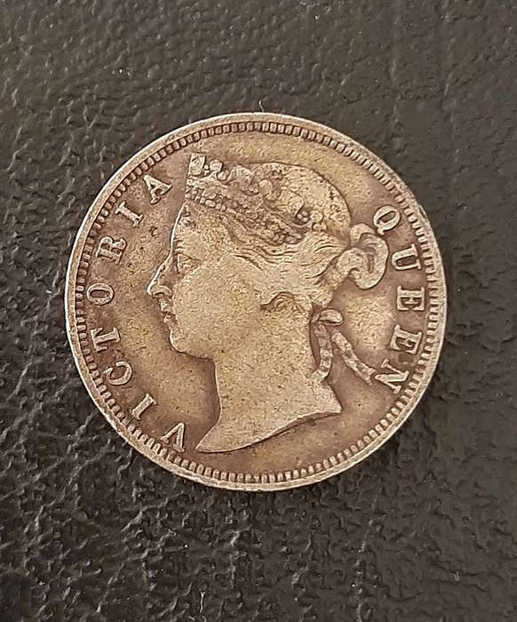 1892 Hong Kong: Queen Victoria .800 Silver 20 cent Coin (VF).