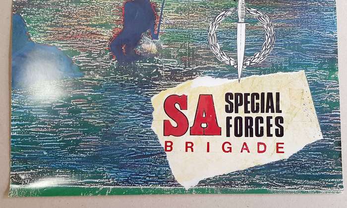 RARE: 1990s SA Special Forces 'Recce' Poster Hand-signed by Lt-Col. Wynand Du Toit & Major Botha.