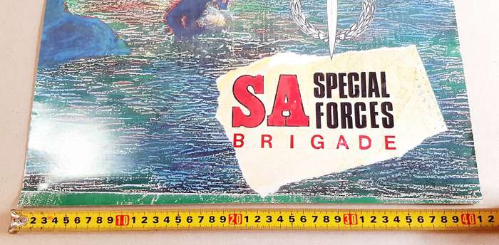 RARE: 1990s SA Special Forces 'Recce' Poster Hand-signed by Lt-Col. Wynand Du Toit & Major Botha.