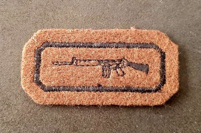 Border War: 1970s SADF Nutria Felt Embroidered Marksman's Proficiency Badge.