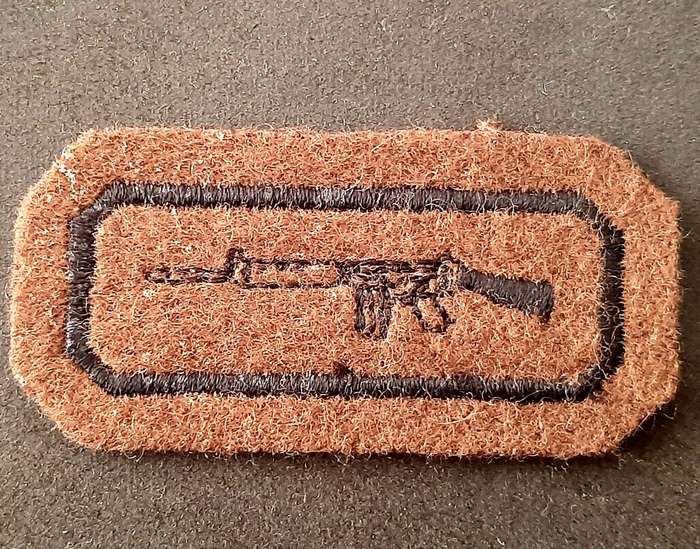 Border War: 1970s SADF Nutria Felt Embroidered Marksman's Proficiency Badge.