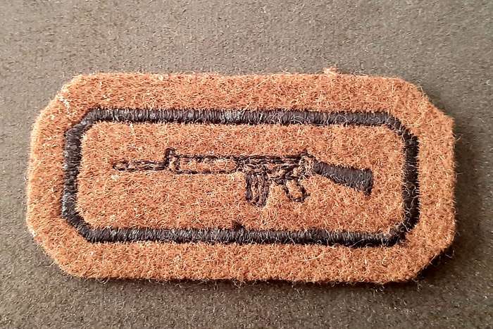 Border War: 1970s SADF Nutria Felt Embroidered Marksman's Proficiency Badge.