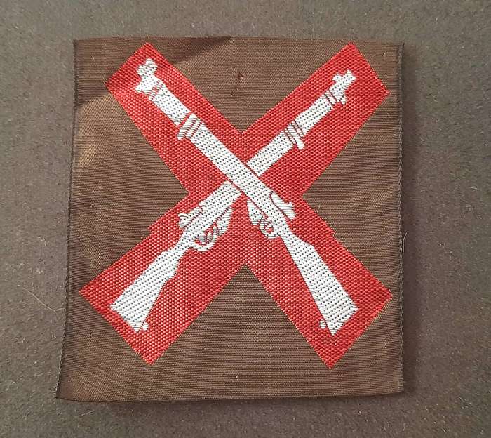RARE: 1980s SA Cadet Corps Woven Nutria Marksman's Qualification Sleeve Badge(UNUSED).