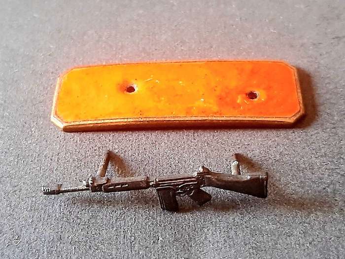 Border War: 1960s SADF Enamel & Brass Marksman's 'Skietbalkie' Proficiency Badge w/ Pins.