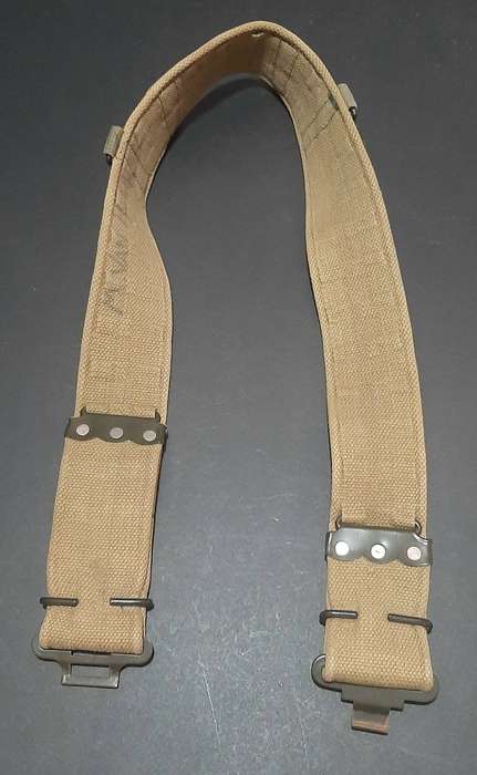 RARE: 1970s Rhodesian Bush War - Patt.69 Green Webbing Belt w/ D-Rings (Inscribed) #2.