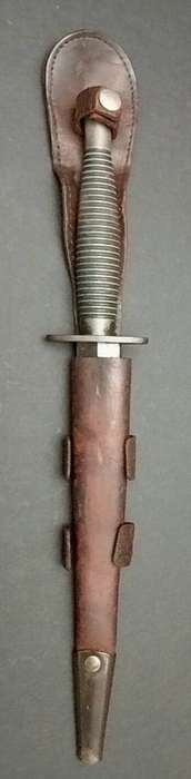 Rare WW2 Fairbairn-Sykes 3rd Pattern Fighting Knife with Type2 Scabbard by William Rodgers, Sheff.