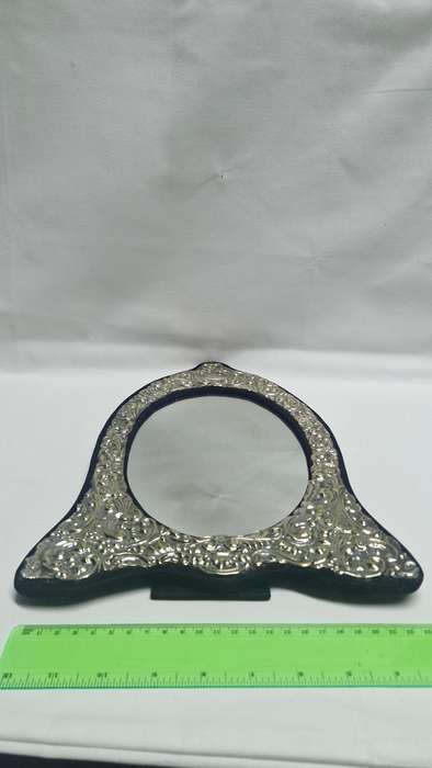 Vintage Silver Plated Oval Dressing Table Mirror - Good Condtion