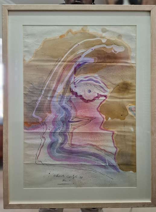 Mixed Media Artwork by Christo Coetzee "Head" Signed and Framed