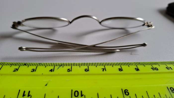 Stunning Anitique Birmingham Hallmarked Silver Reading Glasses marked "Pebbles" 15.4 Grams