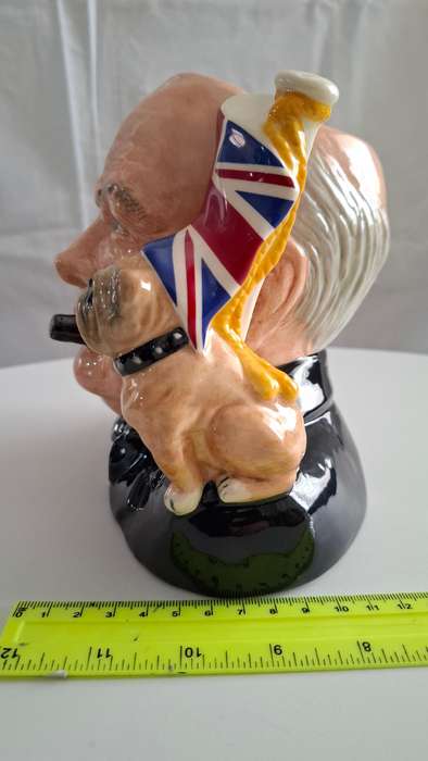 Very Rare Royal Doulton Limited Edition Winston Churchhill Toby Jug with Bulldog 1991 - D6907