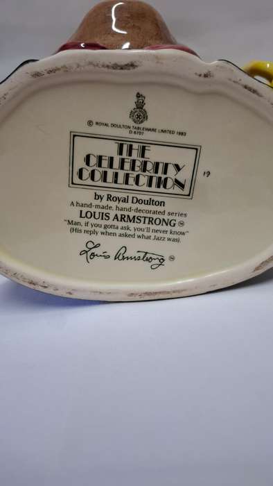 Royal Doulton The Celebrity Collection LRG Toby Jug " Louis Armstrong" D. 6707 - Excellent Condition