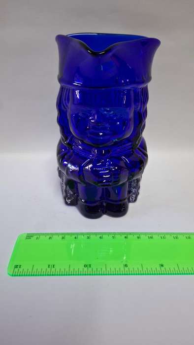 Royal Doulton Medium Whitefairs Barnaby Blue Glass Toby Jug "Jermey"  - Excellent Condition