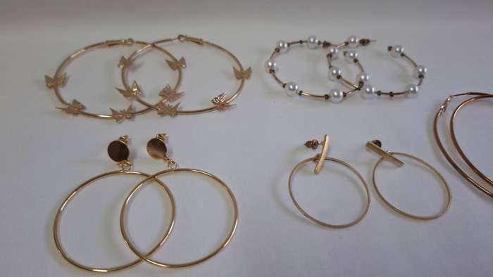 Lot 6A - A Set of Five Beautiful Hoop Earrings