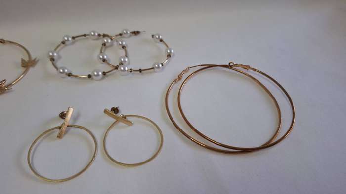 Lot 6A - A Set of Five Beautiful Hoop Earrings