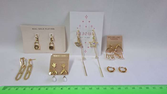 Lot 7A -  A Collection of Six Beautiful Gold Plated Earrings