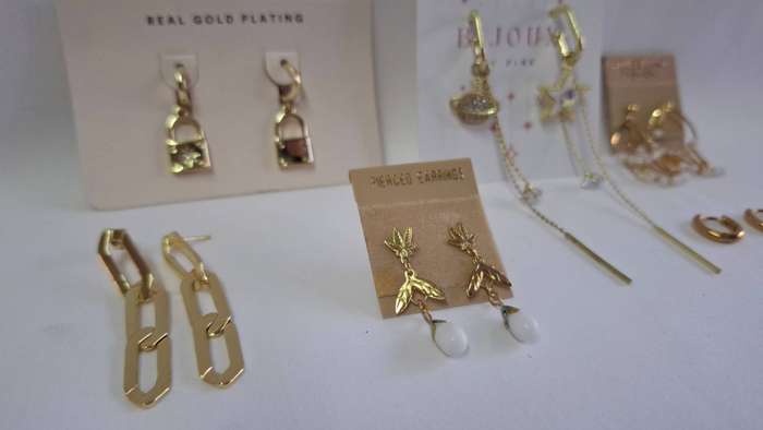 Lot 7A -  A Collection of Six Beautiful Gold Plated Earrings
