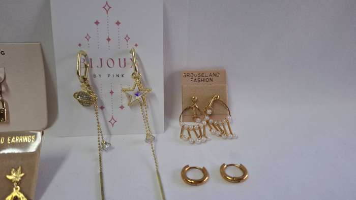 Lot 7A -  A Collection of Six Beautiful Gold Plated Earrings