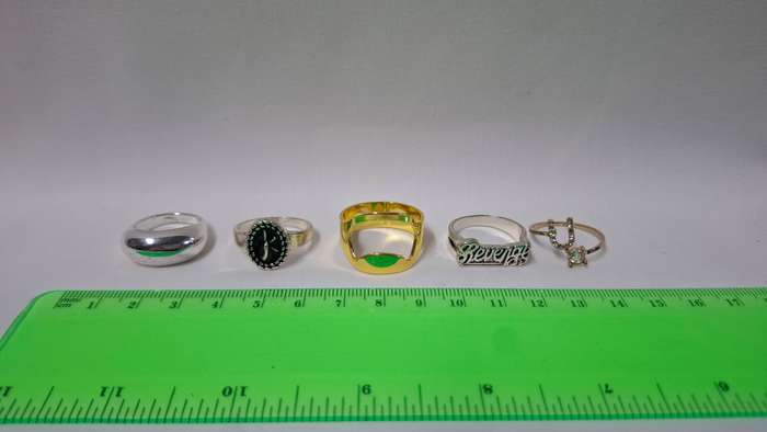 Lot 22A - A Stunning Collection of Five Gold and Silver Plated Rings