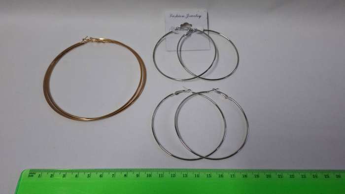 Lot 30A - A Stunning Set of Three Large Hoop Earrings