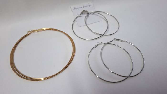 Lot 30A - A Stunning Set of Three Large Hoop Earrings