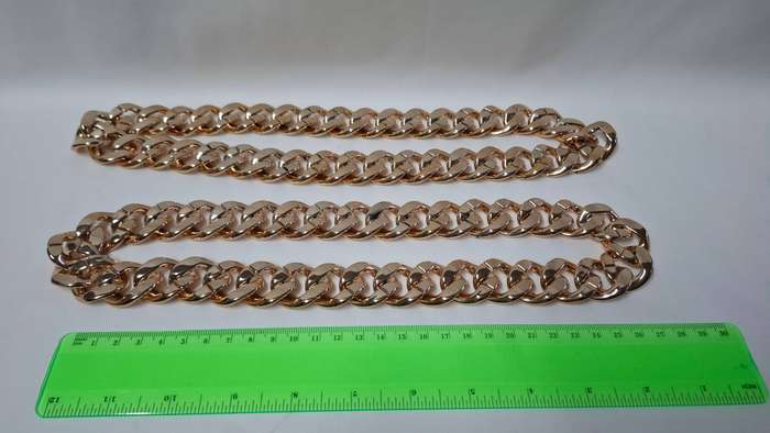 Lot 25A - Two Plastic Gold Chain Necklaces