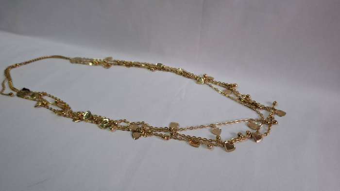Lot 2B - A Beautiful Gold Plated Necklace with Hearts