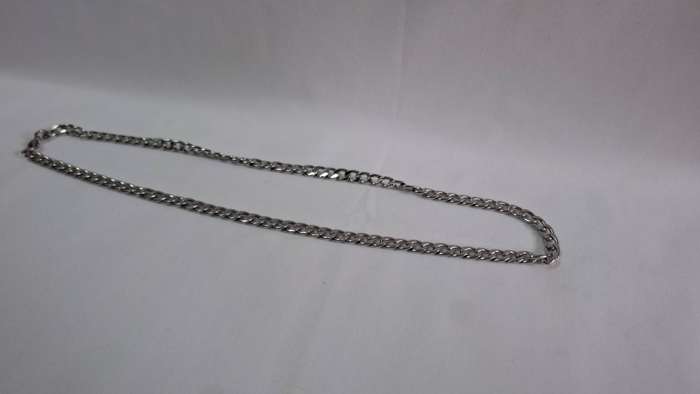 Lot 6B - Solid Bulky Stainless Steel Cuban Necklace