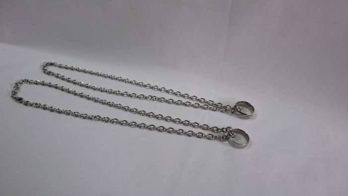 Lot 7B - Silver Plated Chain with Ring (Bidding Per Piece)