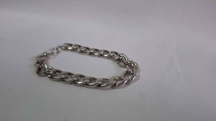 Lot 9B - Solid Bulky Silver Cuban Bracelet