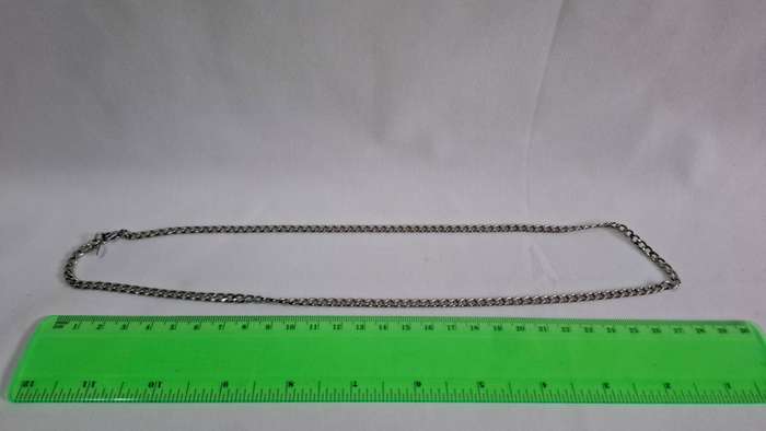 Lot 14B - A Solid Stainless Steel Curb Chain Necklace