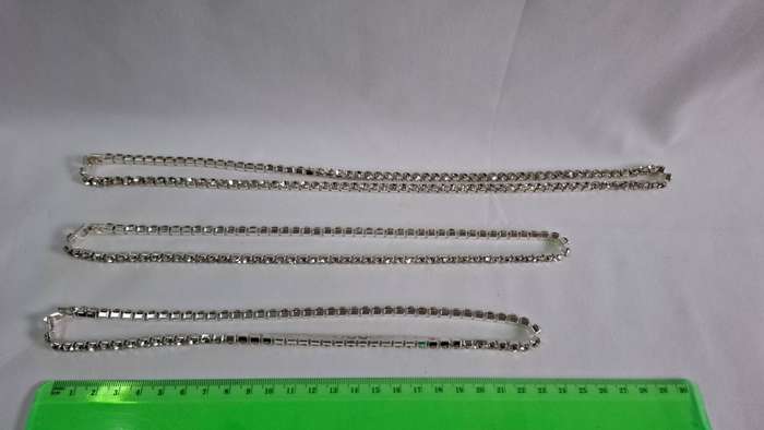 Lot 13B - A Stunning Set of Three S, M, L Rhinestone Necklace