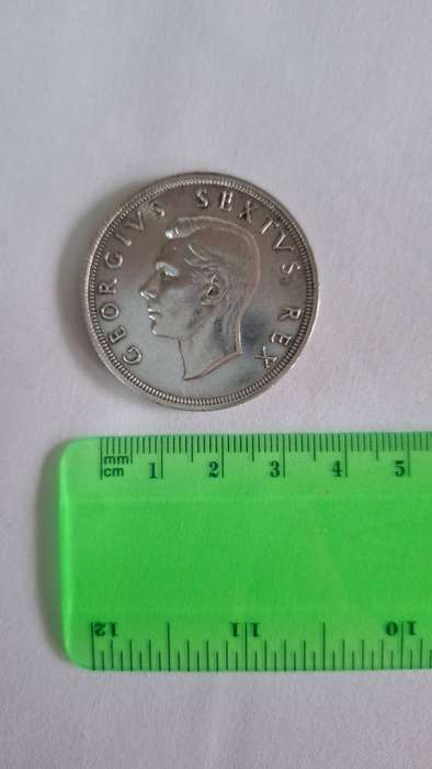 1949 Union of South Africa 5 Shilling Silver Coin (28.4g)