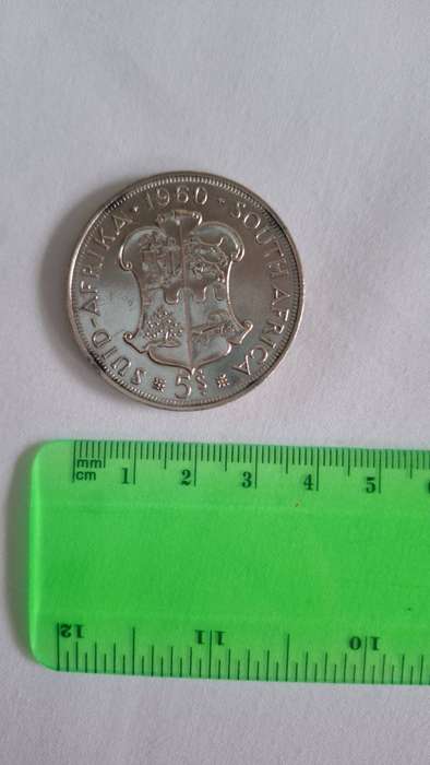 1960 Union of South Africa 5 Shilling Silver Coin (28.2g)