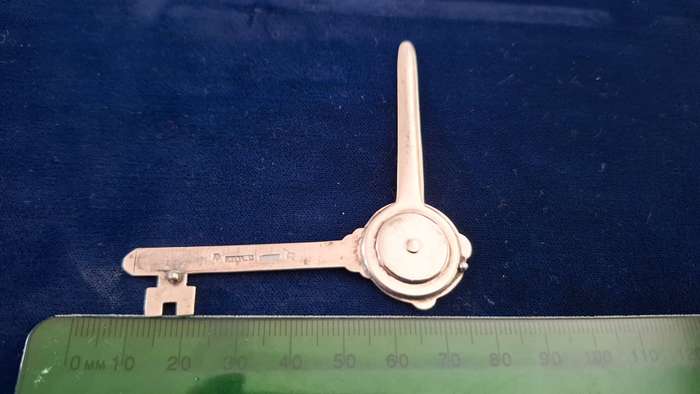 Very Rare Antique Sterling Silver Folding  Key with letters GAL -14.5 GRAMS in excellent condition