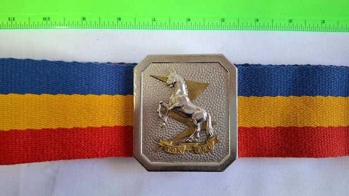 Vintage Mustang Officer Crest Belt Buckle - Good Condition