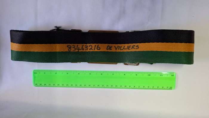 SADF 7 Infrantry Belt Buckle, Marked 83463216 De Villiers
