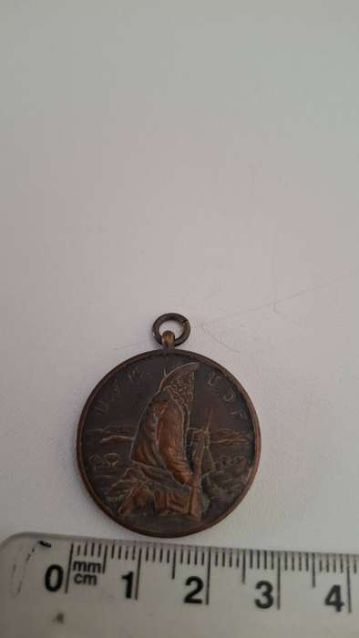 Vintage Bronze U,V.M./U.D.F. Medallion in Good Condition (Laidlaw)