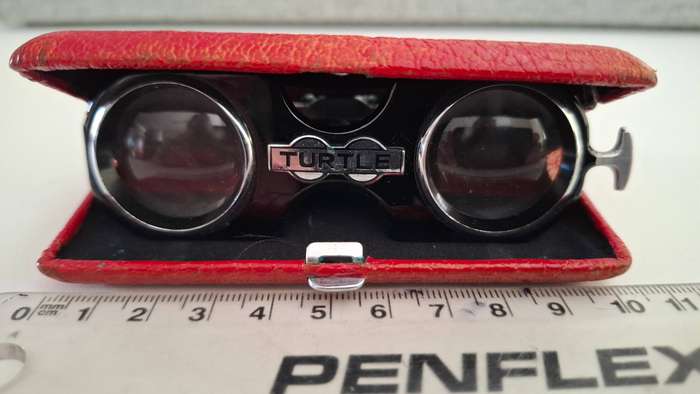 Vintage Turtle Folding Opera Glasses in Good Condition