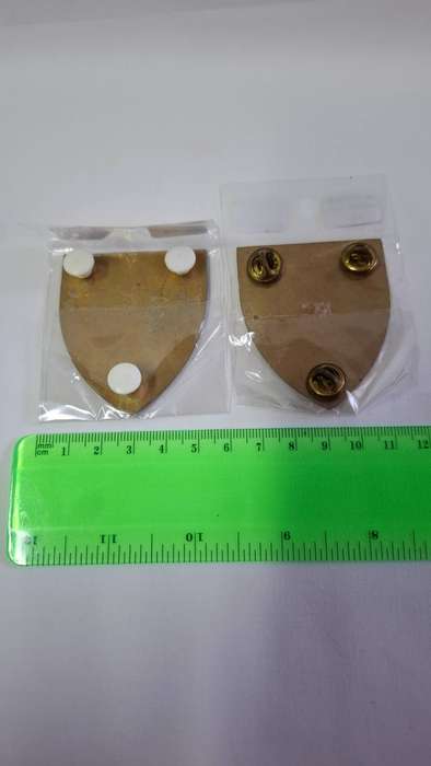 SADF Quartermaster General Metal Shoulder Flash with All Pins Intact - In Excellent Condition