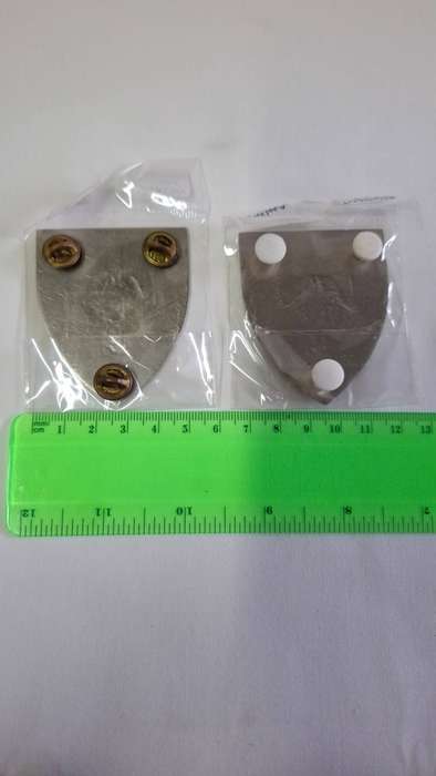 SADF Regiment Port Natal Metal Shoulder Flash with All Pins Intact - In Excellent Condition