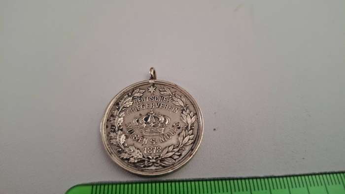 1878 Deutsher Kriegerbund "German Warriors" Mulsen St Niclas Medal
